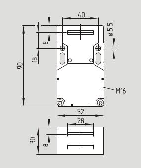 带分离式操动件的安全开关 -> EX-AZ 16-12ZVK-3D