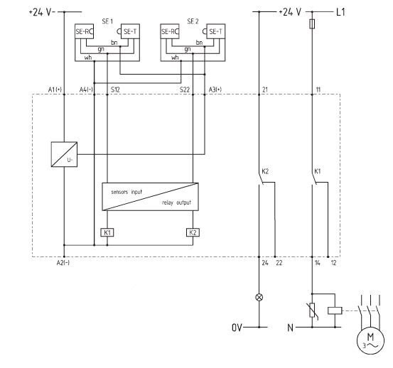 安全边缘开关的监控 -> SE-100C