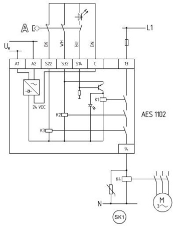 电机和非接触式开关的监控 -> AES 1102