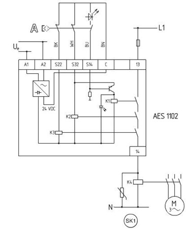 电机和非接触式开关的监控 -> AES 1102.3