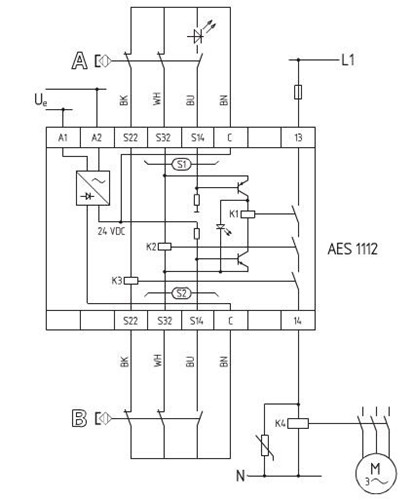 电机和非接触式开关的监控 -> AES 1112