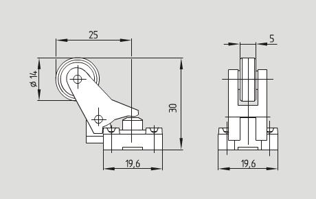 EX-235滚轮摇臂角度安全位置开关 EX-T3K 235-20Z-3D