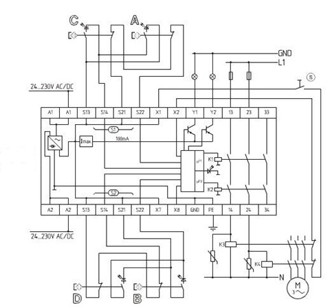 电机和非接触式开关的监控 AES 2355