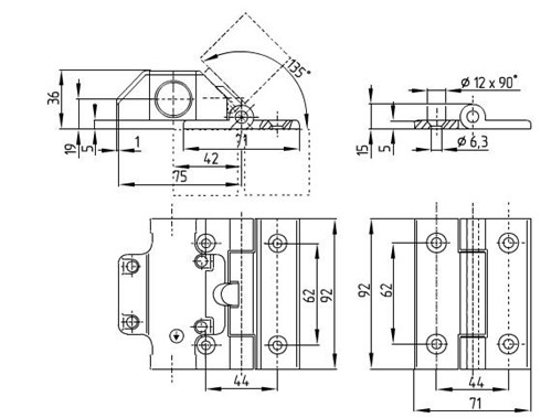 安全铰链开关 TESZX1102