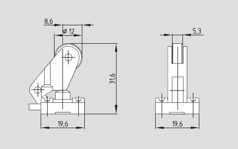 255金属外壳滚筒偏移限位开关 TK 255-11ZUE