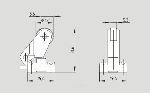 256热塑外壳滚筒偏移限位开关 TK 256-02ZH