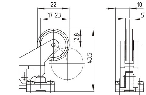 256热塑外壳滚轮摇臂角度限位开关 ZK4 256-11Z