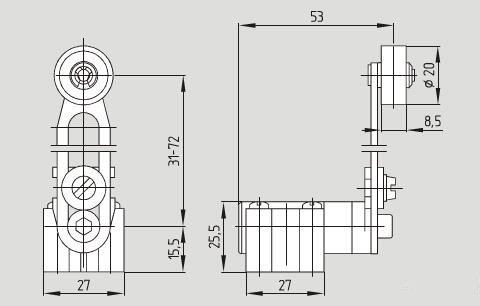 336热塑外壳滚轮摇臂限位开关 Z4V7H 336-02Z