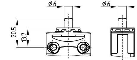 PS216热塑外壳直杆限位开关 PS216-T12-S200