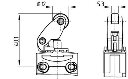 PS226热塑外壳滚筒偏移限位开关 PS226-Z11-K200